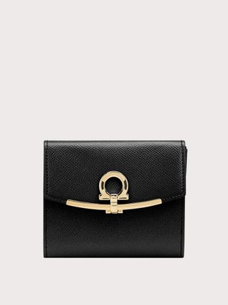 Ferragamo Women Gancini French wallet Black