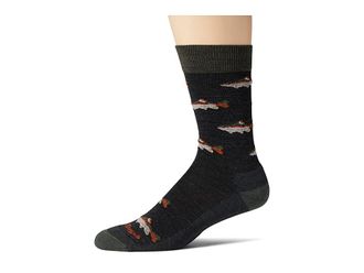 Darn Tough Spey Fly Crew Lightweight with Cushion Mens Crew Cut Socks Shoes Charcoal : MD (US 8-9.5), Wool/Spandex/Nylon