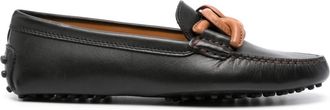 Tod's City Gommino leather loafers - women - Calf Leather/Calf Leather/Rubber - 37 - Black