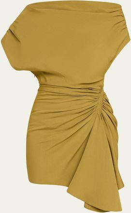 A.L.C. Poppy Ruched Off-The-Shoulder Mini Dress