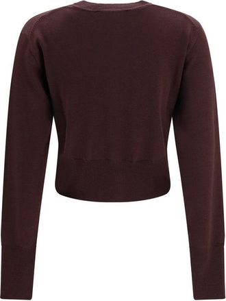 Vivienne Westwood Cropped Silk-Wool Blend Cardigan - Purple