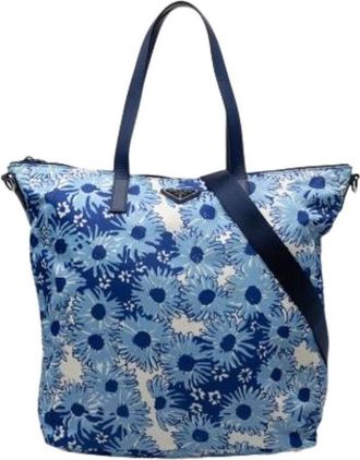 Prada Pre-owned Satchel - Dames - Vintage Shopper - Blauw - ONE Size - Leer - Vintage