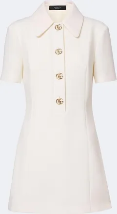 Gucci Double G wool cr&ecirc;pe polo dress