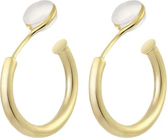 Generic Small Silver Hoop Earrings Clip On Earrings For Women Gold Plated Non Pierced Hoop Clip On Hoops For Non Pierced Ears Gold And (A, One Size)