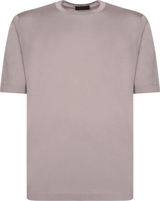 Dell'Oglio Beige T-shirt Stijlvolle Upgrade - Heren - T-shirts - Beige - XL - Katoen - Tops