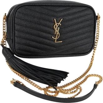 Saint Laurent Pre-owned Cross Body Bags, female, Black, Size: ONE SIZE Pre-owned Vintage Cross Body Bag