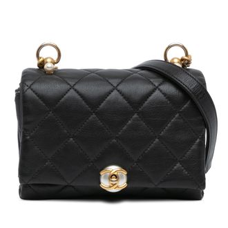 Chanel Mini Flap Bag Met Parels
