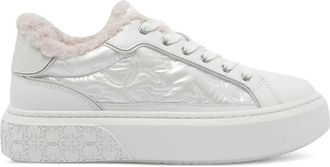 Pinko White Yoko 21 Calf Leather Low-Top Trainers