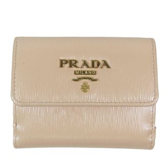 Prada Saffiano Clear Pink Leather Wallet (Bi-Fold) (Pre-Owned)