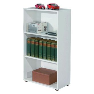 Inter Link SAS Librer&iacute;a Con Tres Baldas, Color Blanco, 60 X 110 X 30 Cm, Con Embalaje Reforzado - Dmora