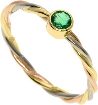 Cartier Pink White Yellow Band Ring (Pre-Owned)