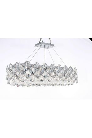 Netlighting Raina 10 Light Chrome Crystal Light in Grey
