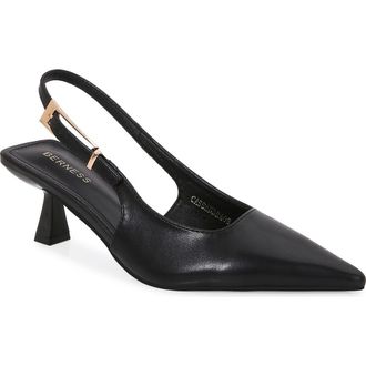 Berness Cassandra Slingback Kitten Heel Pump in Black at Nordstrom Rack, Size 8.5