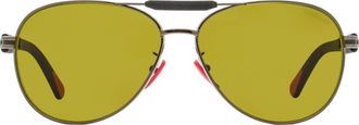 Moncler ML0241-H Pilot Metal Sunglasses - Yellow