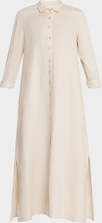 Xirena Boden Linen Button-Front Maxi Dress