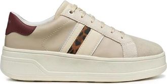 Geox D Spherica Ecub-2 - Dames - Sneakers - Beige - 41 EU - Leer - Schoenen