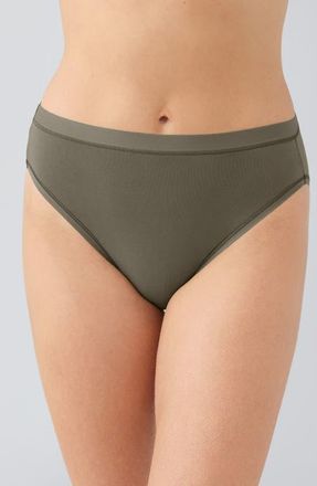 Wacoal Understated Cotton Blend High Leg Briefs in Bungee Cord at Nordstrom, Size X-Large