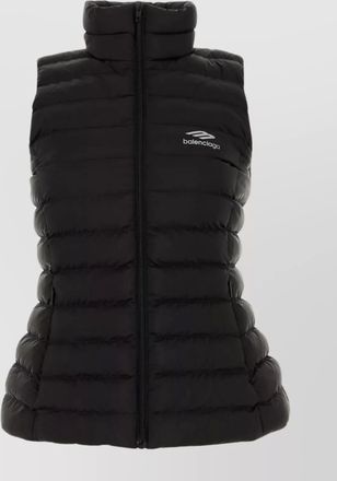 Balenciaga sleeveless quilted high neck jacket