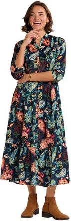 Brakeburn Estrella Sculpted Collar Maxi Dress in Navy at Nordstrom, Size 12