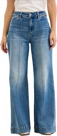 Judy Blue High Waisted Liza Palazzo Jean In Medium Wash