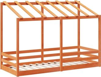 vidaXL Techo de cama infantil madera maciza marrón 75x190 cm vidaXL