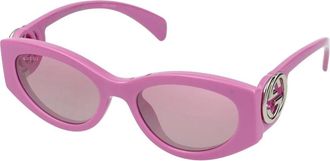 Gucci Stijlvolle Zonnebril - Dames - Zonnebrillen - Roze - 54 MM - Accessoires