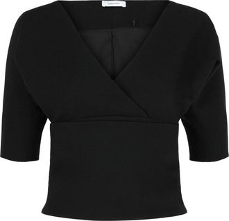 Ferragamo Layered Wool-Blend Blouse