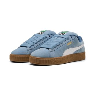Puma Sneaker PUMA SUEDE XL, Damen, Gr. 43, blau (cool blau, gum), Leder, mehrfarbig, Schuhe Sneaker