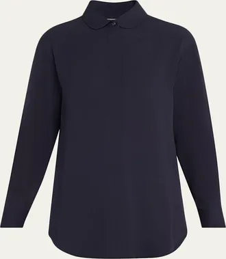 Giorgio Armani Silk Long-Sleeve Button-Down Shirt