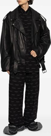 Balenciaga Pantaloni con monogramma - Nero
