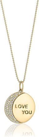 Ela Rae Womens Love You To The Moon And Back Necklace In Yellow Gold