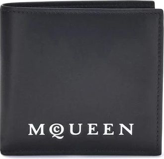Alexander McQueen Logo Bifold Portemonnee - Heren - Portefeuilles - Zwart - ONE Size - Leer - Accessoires