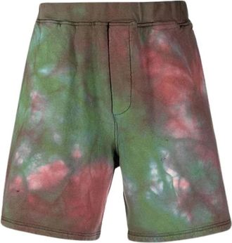 Dsquared2 Cotton Tie-Dye Sportshorts - Heren - Korte Broeken - Veelkleurig - S - Katoen - Korte Broeken