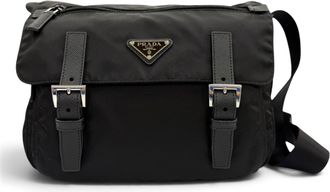 Prada Black Nylon Leather Shoulder Bag (Pre-Owned)
