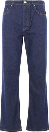 Maison Kitsuné Jeans con design a cinque tasche - Blu