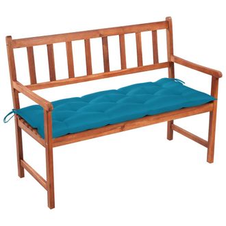 vidaXL Banco De Jard&iacute;n Con Coj&iacute;n Madera Maciza De Acacia 120 Cm Vidaxl