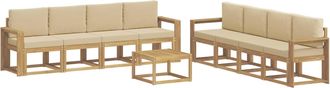 vidaXL Conjunto De Sof&aacute;s De Exterior 9 Uds. Y Beige Vidaxl