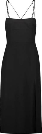 DRHOPE horizontal cuts braided straps dress - Black