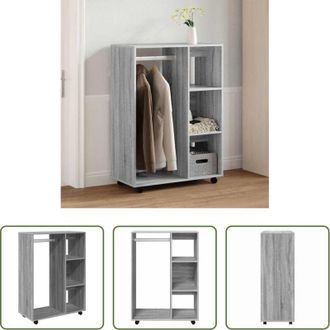 vidaXL Armadio grigio - Armadio Grigio Sonoma 80x40x110 cm in Legno Multistrato