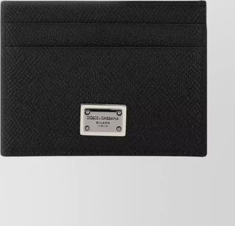 Dolce & Gabbana calf leather logo-plaque card holder