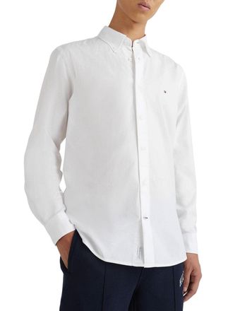 Tommy Hilfiger Mens Core Flex Poplin Rf Shirt Mw0mw25035 Casual Shirts, White (White), 3XL