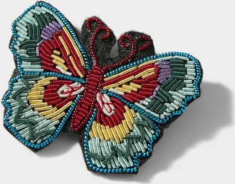 Le 31 Mens Winged insect embroidered brooch