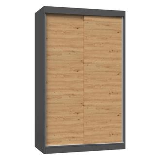 Hucoco Paolo - Armario Con 2 Puertas Correderas - Ancho 120 Cm - Vestidor Con 2 Puertas
