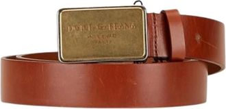 Dolce & Gabbana Pre-owned Belts, male, Brown, Size: ONE SIZE Pre-owned Standard Belt