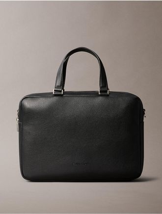 Calvin Klein Mens Micro Pebble Commuter Bag - Black