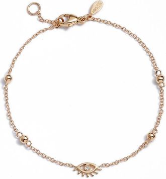 Anzie x Mel Soldera Evil Eye Bracelet in Gold/Diamond at Nordstrom