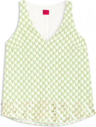 HUGO BOSS Camaje-1 Top - Dames - Tops zonder mouwen - Groen - S - Tops
