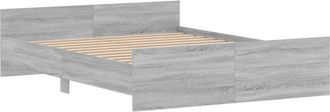 vidaXL Bed Frame without Mattress Grey Sonoma 160x200 cm Vidaxl