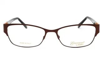 Emozioni EM4387 Metal Rectangular Eyeglasses - Burgundy
