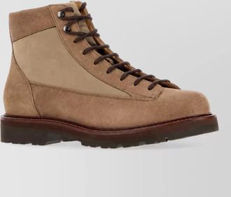 Brunello Cucinelli suede lace-up ankle boots